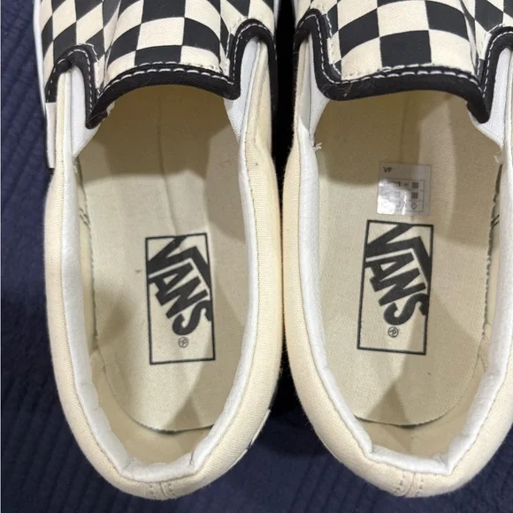 Vans Black and White Checkerboard Slip-Ons platform men’s 7 women’s 8.5 - Picture 4 of 6
